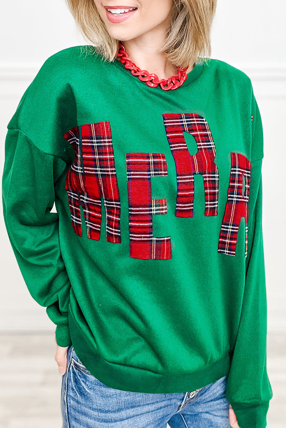 Plaid Merry Sweatshirt RTS