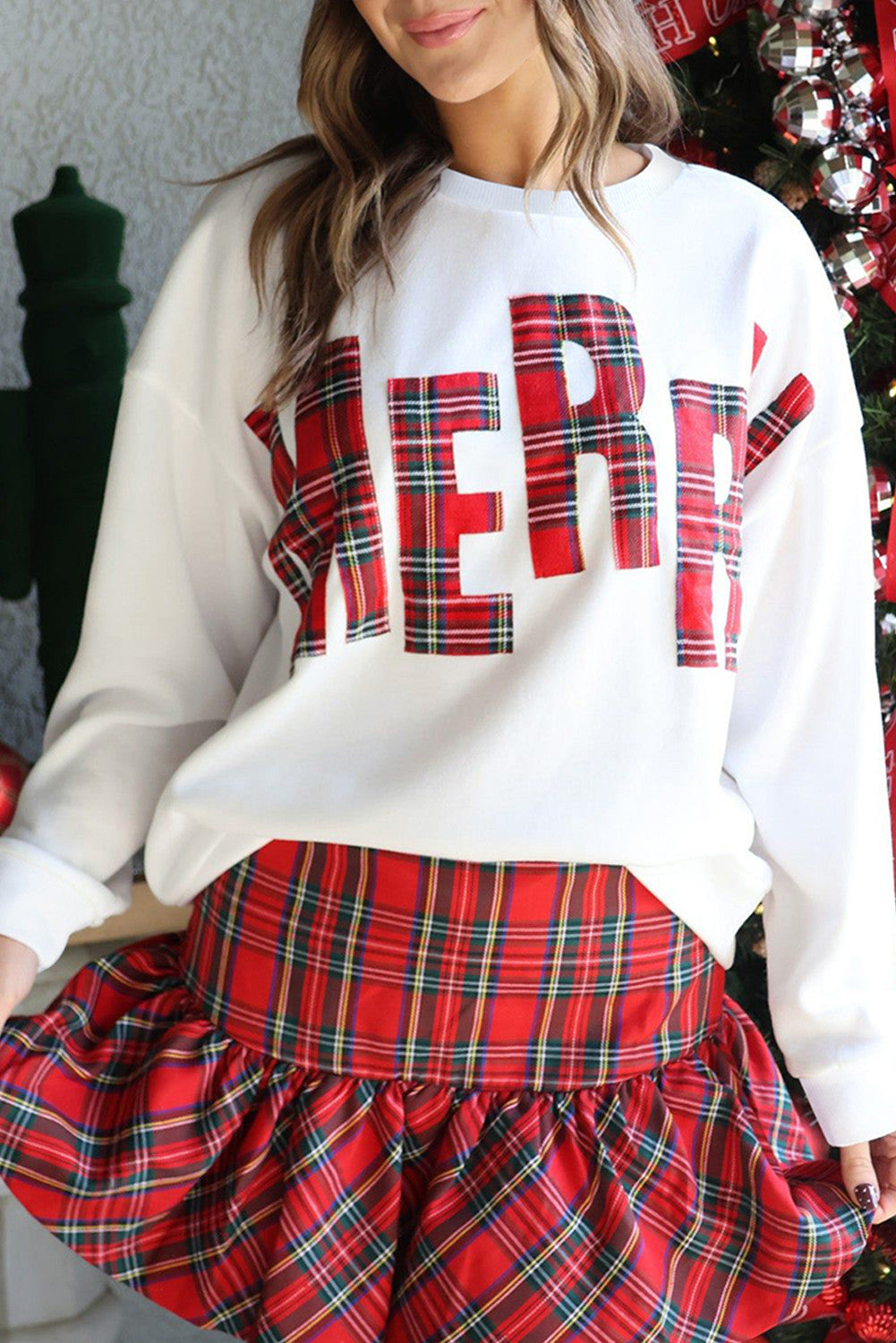 Plaid Merry Sweatshirt RTS