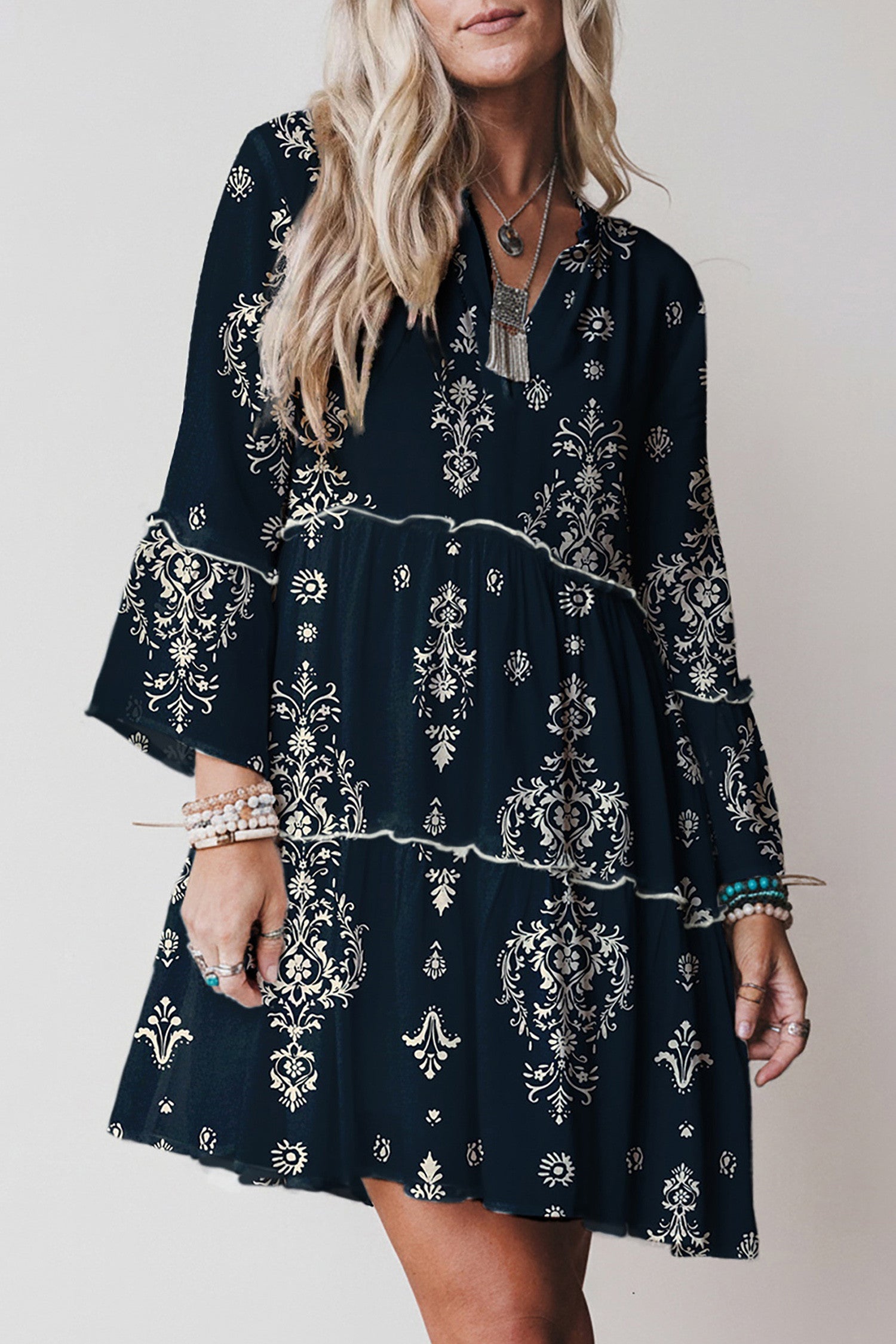 Boho Floral Mini Dress December.